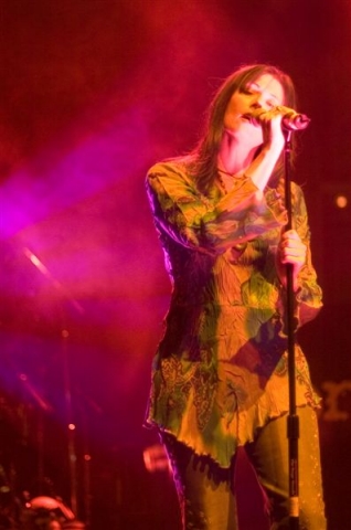 Photo of Colorfield's lead singer.  John Schlick was the Lighting Designer.