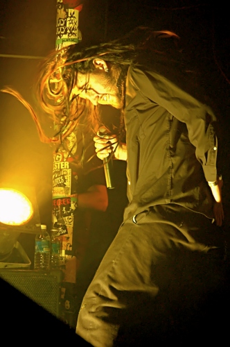 Shot of Scarecrow of Expiration Date: Sometimes you MUST MOSH!  John Schlick was the Lighting Designer for this show.