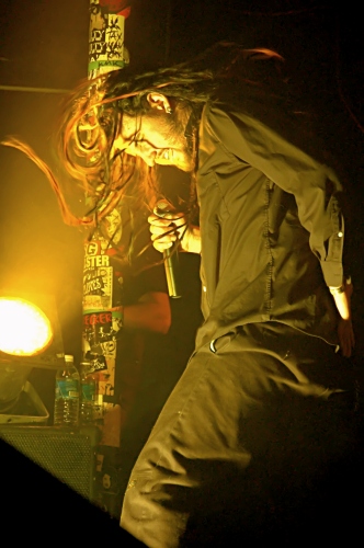 Shot of Scarecrow of Expiration Date: Sometimes you MUST MOSH!  John Schlick was the Lighting Designer for this show.