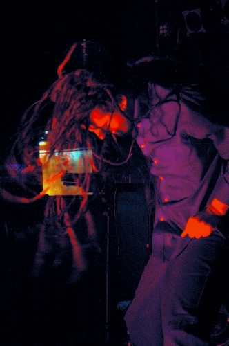 Shot of Scarecrow of Expiration Date lit with a UV look.  John Schlick was the Lighting Designer for this show.