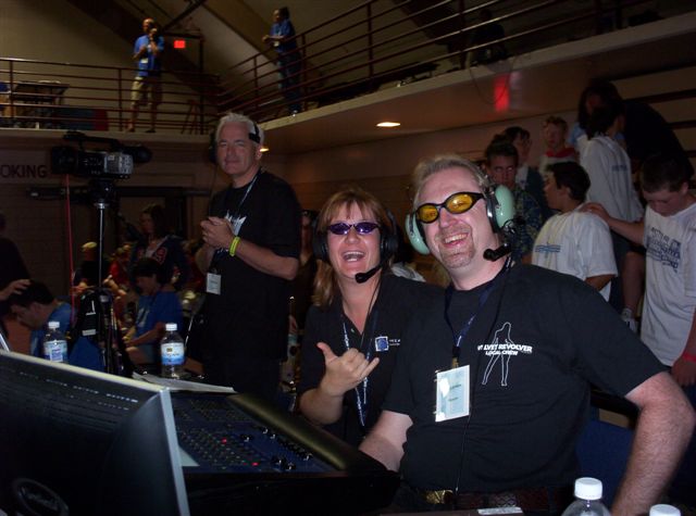 John Schlick wearing yellow shades running lights