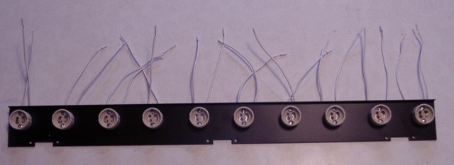 One of the pieces of new metalwork with sockets attached.