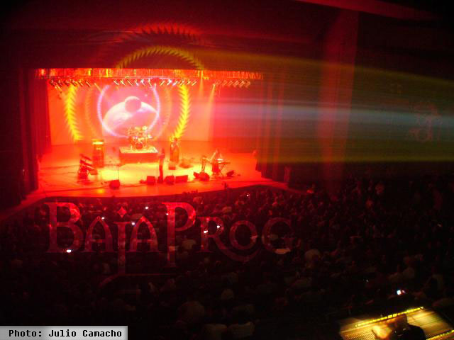 Full Stage Photo of Ozric Tentacles at a show where John Schlick did the Concert Lighting Design.