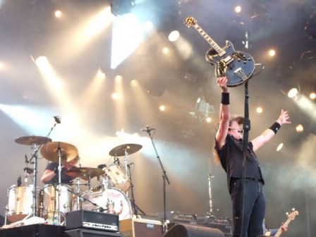 Photo of Ted Nugent at BosPop that John Schlick was the Lighting Designer for.