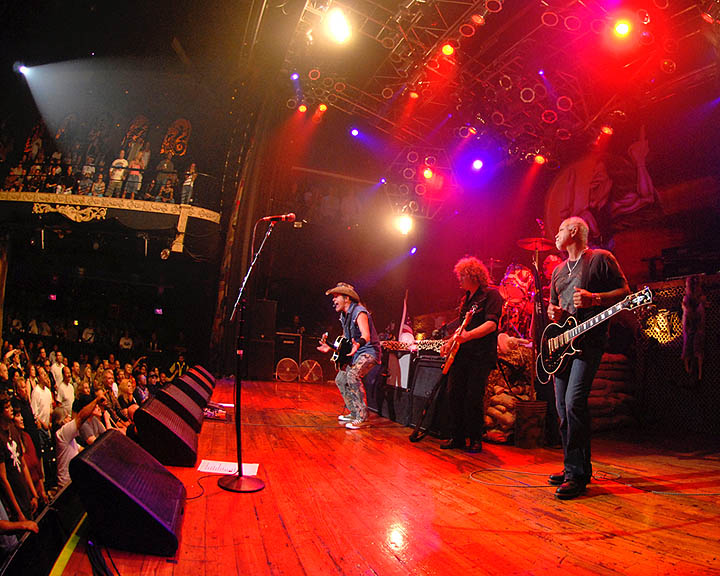 Photo of Ted Nugent at the House Of Blues Las Vegas that John Schlick was the Lighting Designer for.